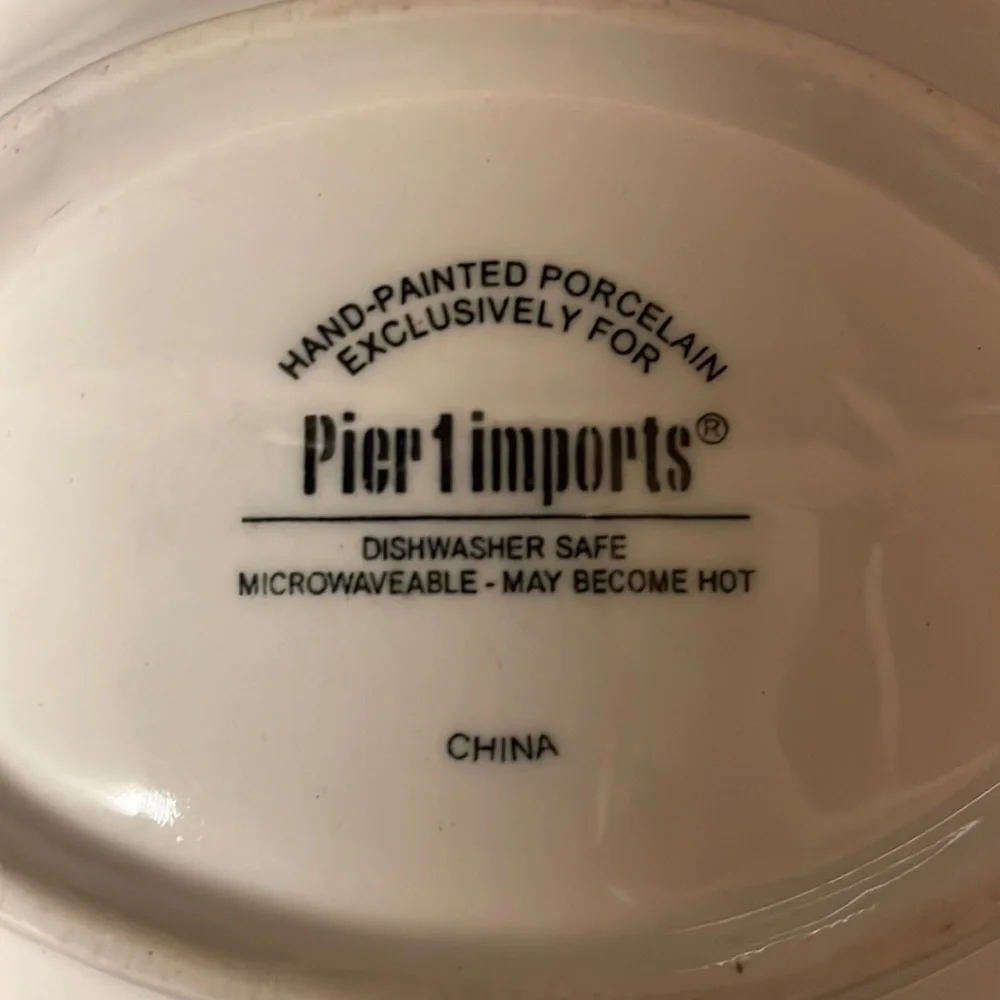 Pier 1 imports hand painted, flawless, porcelain tropical fish dish.